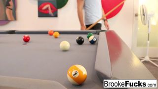 Brooke plays sexy billiards with Vans balls