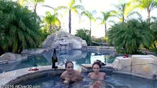 Elexis Monroe and Tiffany Paris Hot Tubbing