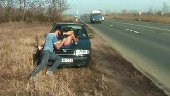 Fuck On Street - Fuck on streets babes gets wet cumshot on the highway