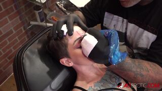 Sully Savage gets a new UV tattoo on her forehead