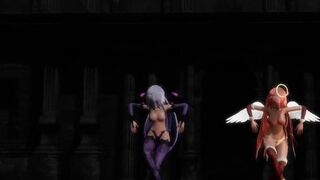 [MMD] Succubus Haku and Angel Luka! [R-18]