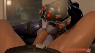 Dick Is So Big Widowmaker Can Only Fit The Tip In Her Mouth (POV)