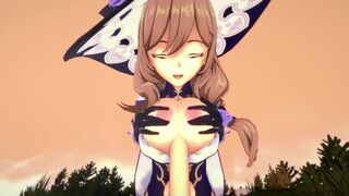 Genshin Impact: LISA BlowJob and Titjob (3D Hentai)