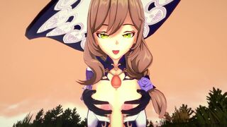 Genshin Impact: LISA BlowJob and Titjob (3D Hentai)