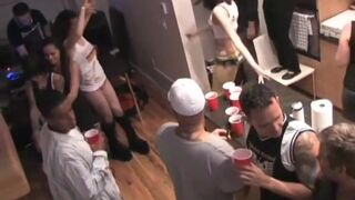 College party turns into interracial fuck fest