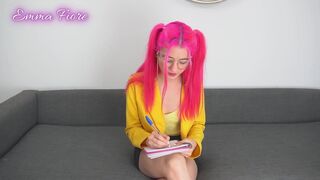My slutty student psychoanalyzes my cock ( Virtual Sex) - Emma Fiore