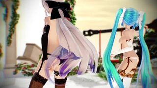 [MMD] Miku & Teto & Haku [R-18]