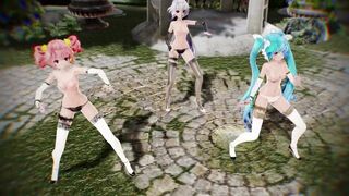 [MMD] Miku & Teto & Haku [R-18]