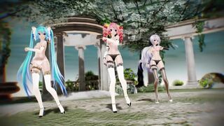 [MMD] Miku & Teto & Haku [R-18]