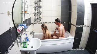 Hot Couple Has Hardcore Action at Bathroom