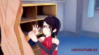 Boku no Hero Boruto Naruto Hentai 3D - Bakugou Katsuki & Sarada Uzumaki Sex at School - Animation Hard Sex Manga