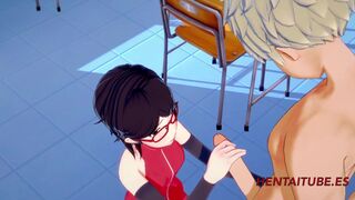 Boku no Hero Boruto Naruto Hentai 3D - Bakugou Katsuki & Sarada Uzumaki Sex at School - Animation Hard Sex Manga
