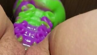 Chubby BBW Riding Tentacle hard to Moaning Orgasm