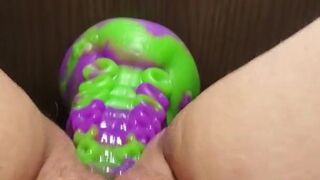 Chubby BBW Riding Tentacle hard to Moaning Orgasm