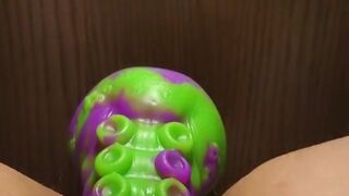 Chubby BBW Riding Tentacle hard to Moaning Orgasm