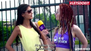 Coco Kiss Skinny German Brunette Fucked Her Fan Hard Outdoor