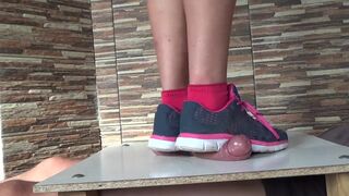 Hard stomp - cock ball crush- cbtrample - cock crush with sneakers