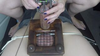 Femdom CBT | Stretching And Sounding His Cock While In The Waffle Maker