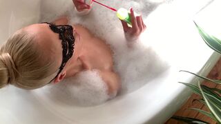Amateur POV blowjob from teen blonde Saliva Bunny | Piss in mouth play | Deepthroat | Dirty talking