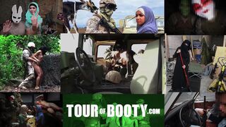 TOUR OF BOOTY - Arab Woman In Burkah Sucks Infidel's Big Cock