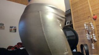 Sensational and smelly farts while this Italian stepmother is wearing these fetish leather pants