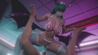 [DS Morrigan] My Cosplayer Girlfriend Rides My Cock in Hottest Japanese Nurse Outfit????????