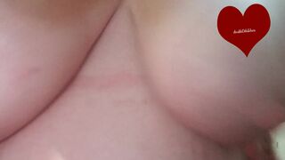 Bouncing my big oiled titties while I beg to fuck