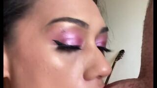 ASMR Blowjob Showing Off How I Lick Balls With A Dick Cum in Throatpie