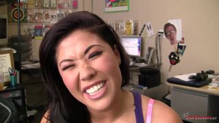 Japanese American super slut London Keyes sucks off Mr POV and finished the job for a BIG FACE FULL
