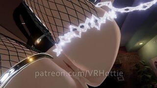 Gothic Slut Crushing Thighs Risky Fuck With Mask Fishnet Face Riding POV Lap Dance VRChat Metaverse