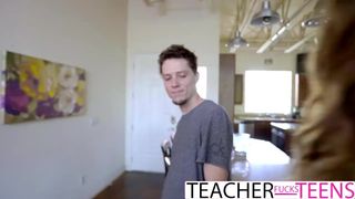 Teacher Fucks Teens - Hot Threeway Fuck for Teacher and Student