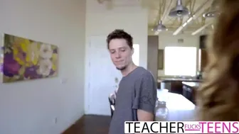 Teacher Fucks Teens - Hot Threeway Fuck For Teacher And Student