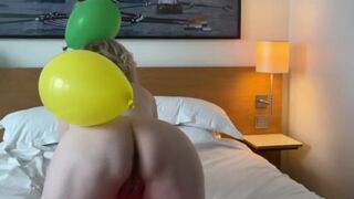 Birthday balloon big boob bouncing