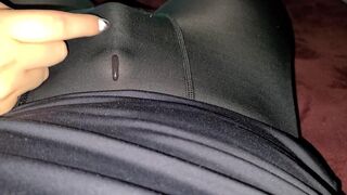 FEMDOM SLAVE TEASED THEN VIBED TO 2 CUMSHOTS IN HIS PANTS
