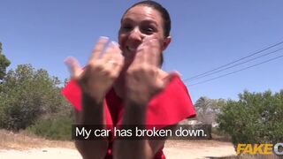 Spanish slut fucks cop for gasoline trip