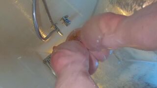 Fuck My Thick Wet Juicy Thighs in Shower! Pale Curvy Big Tits Redhead Milf Ginger Ale Thighjob Cum