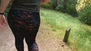 Public Park See Thru Leggings Fat Booty MILF