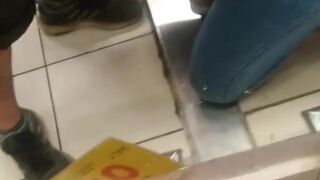 Real RISKY BLOW JOB & FLASHING public at MALL!