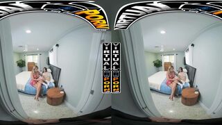 Big Tits MILF Teaches Honey Hayes How To Suck Dick And Fuck In VR