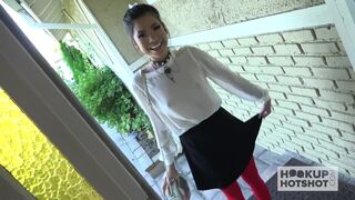Petite Asian meets random guy on dating site for sex