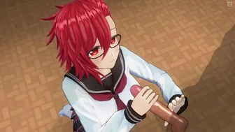 3D HENTAI Schoolgirl With Red Hair Jerks Off Your Cock