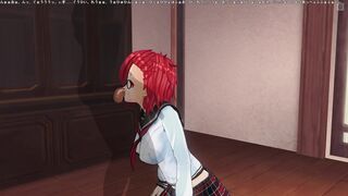 3D HENTAI tastes cock in the director's office