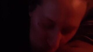 Fiance sucking and slapping my cock