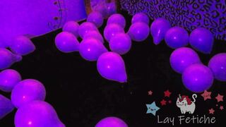 goth girl in balloon fetish