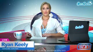 Big Tits MILF Ryan Keely Has Strong Orgasm While Reading The News