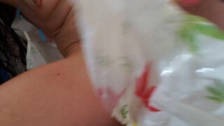 Nerdy Girl Wet Diaper, Fleece, Creamy Pussy Juices