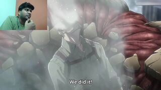 ATTACK ON TITAN , ATTACK TITAN VS ARMOURED TITAN ANIME REACTION