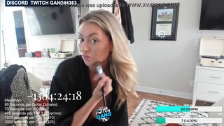 Twitch Streamer Naked in bed gets accidental nipslip #103