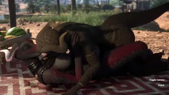 She Inserts Her Hard Futanari Dick Into Her Furry Friend