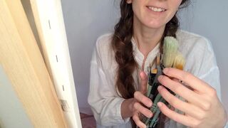 HORNY PAINTER SEDUCING HER NUDE MODEL ???? ASMR ROLE PLAY
